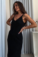 Cami UNeck Crochet Knit Maxi Sweater Dress