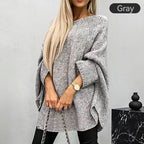 Elegant Knitted Cape Sweater