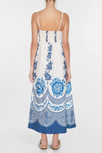 Chic Floral Print High-Waist  Maxi Dress