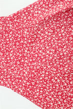 Square Neck Backless Strap A Line Floral Dress