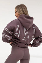 Printed Thick Loose Hoodie