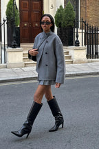 Short Double-Breasted Wool Jacket