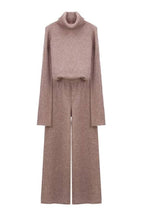 Turtleneck Size Split Sweater Suits
