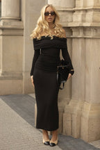 Elegant Ruched OffShoulder Birthday Dress