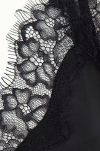 Alluring Asymmetric Lace Trim Fitted Mini Dress