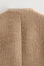 Tweed Single Breasted Short Coat