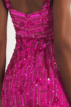 Willa Pink Sequin Embellished Maxi Dress