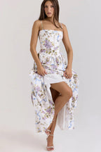 Romantic Tiered  A-Line Floral Dress