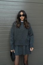 Knitted skirt suit