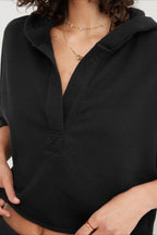 Loose V-neck Fashionable Hoodie
