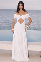 One-Shoulder Asymmetric Slit Birthday Dress