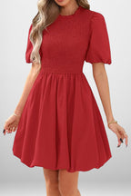 Peplum Simple High-Waisted Party Dress