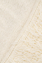 Cropped Fringe Oversized Long Sleeve Sweater
