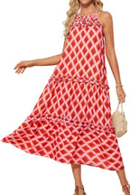 Women's Halter Neck Floral Print Vacation Dress