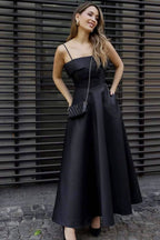 Elegant Satin Slip Vintage Formal Dress