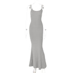 Casual Sleeveless High Waisted Slim Fit Camisole Long Dress