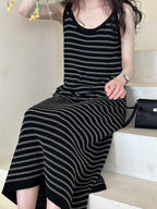 Contrasting Knitted Vest Skirt