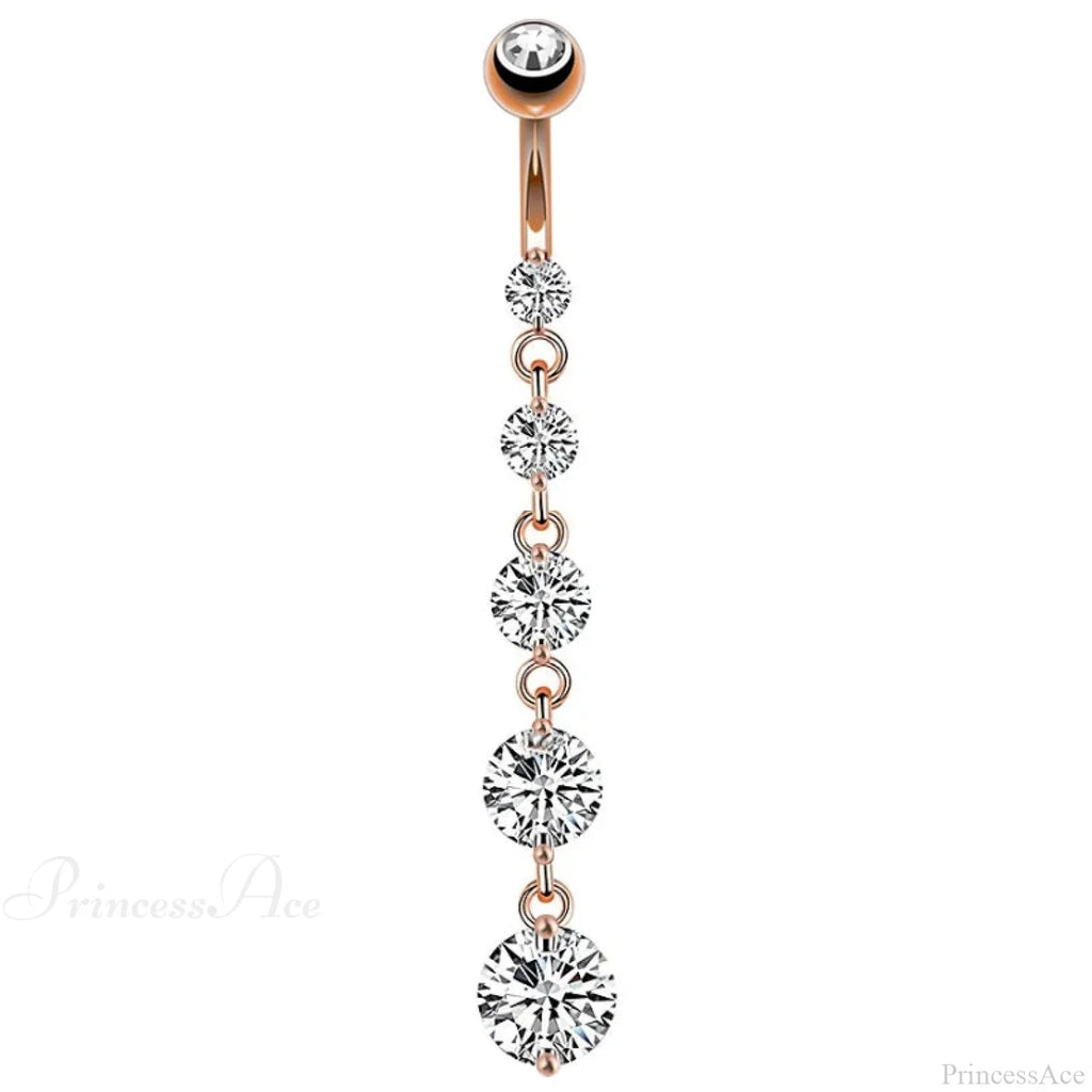 7 Cardiac Gems Extended Gothic Belly Ring