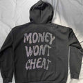 Rhinestone Letter Zipper Hoodie