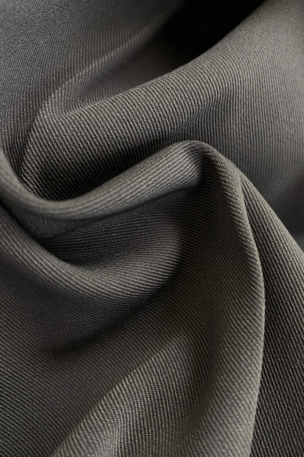 Grey Contrast Foldover Waist Wide Leg Pants