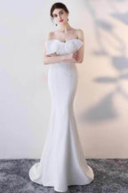 Bow Strapless Mermaid Maxi Party Dress