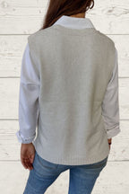 braided sleeveless sweater