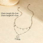 Vintage Double Strand Cross Pendant Necklace