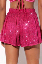 Y2K Sparkly Sequin Black Shorts