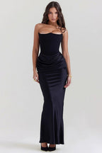 Low-Back Strapless Party Dress