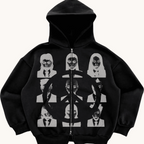 Y2K Street Zip Loose Pocket Sporty Hoodie