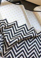 Dotline Charm - 100% Silk Square Scarf 55x55cm