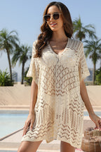 Sheer Hollow Out Swim Cover Up