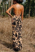 Floral Backless Slip Dress