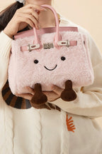 Cartoon Pattern Plush Crossbody Kelly-style Bag