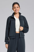 Zip Cardigan Loose Athletic Outdoor Yoga Long Sleeve Jacket