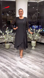 chiffon solid color loose dress