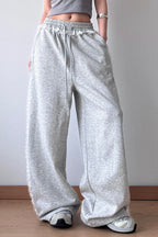 Lace Trim Wide Leg High Waist Pants