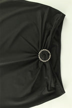 Corset Cut Out Top Rhinestone Detail Skirt Set