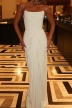 Boned LaceUp Strapless Party Dress