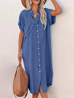 Ermelinda Stylish Shirt Dress for Women Romantic Soft Style
