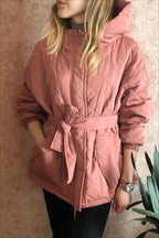 Plus Size Diamond Quilted Puffer Jacket