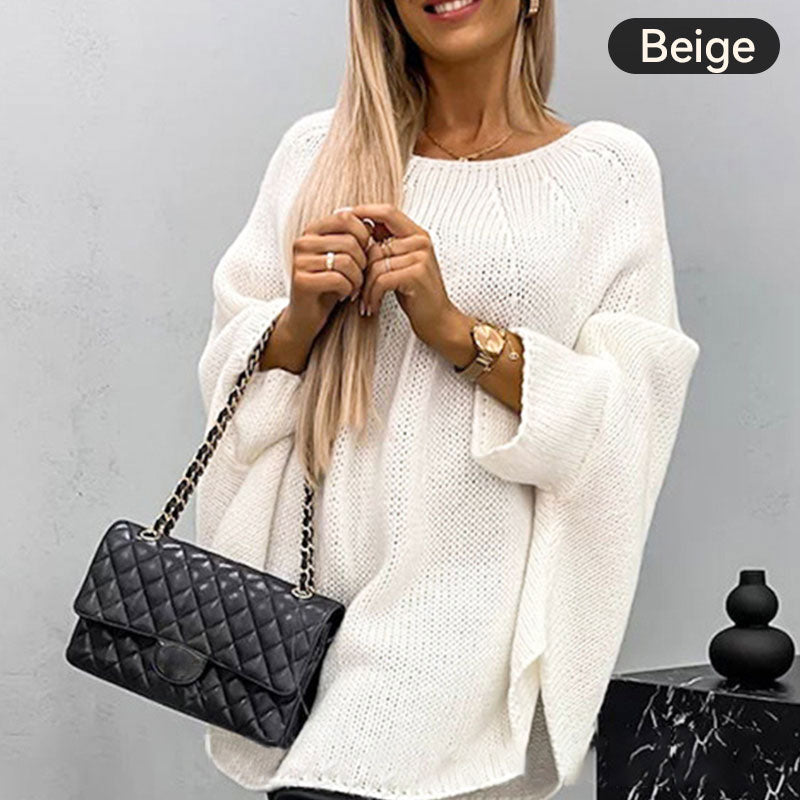 Elegant Knitted Cape Sweater