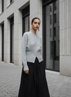 Half Zip Graceful Fuzzy Sweater