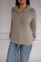 Casual Drawstring Pullover Sweater
