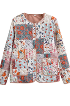 Printed Cotton Jacket + Vest + Skirt Set