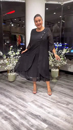 chiffon solid color loose dress