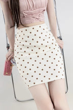 Polka Dot A-Line Skirt