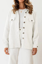 LUGOGNE RELAXED LAPEL OVERSIZED LONG SLEEVE SHIRT
