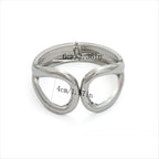 Wide Openwork Coil Metal Cuff Bracelet