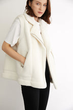 Evans Beige Teddy Vest